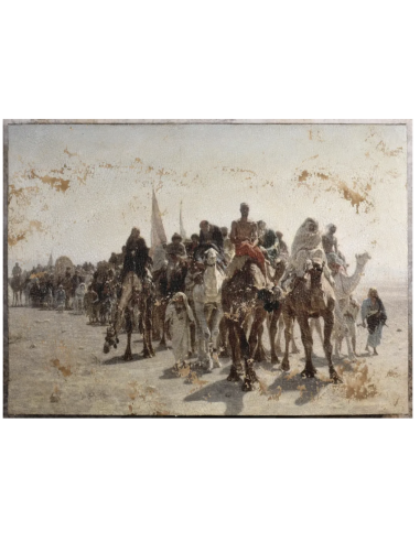 画家莱昂-贝利的画作 "Pèlerins se rendant à la...