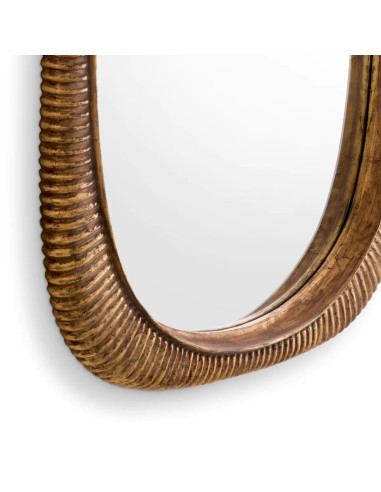 Distinctive mirror design, aged gold...