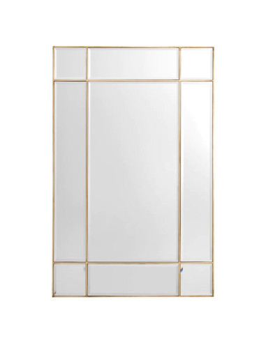 Window-shaped mirror, vintage brass...