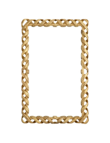Single mirror, aged gold leaf.