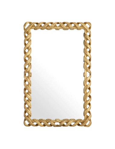 Single mirror, aged gold leaf.