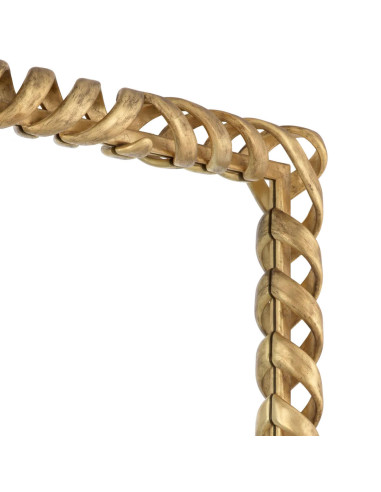 Single mirror, aged gold leaf.