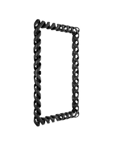 Single mirror, piano black finish.