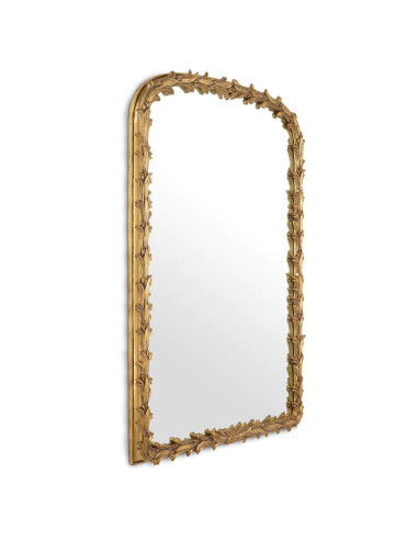Model S mirror, aged gold leaf finish.