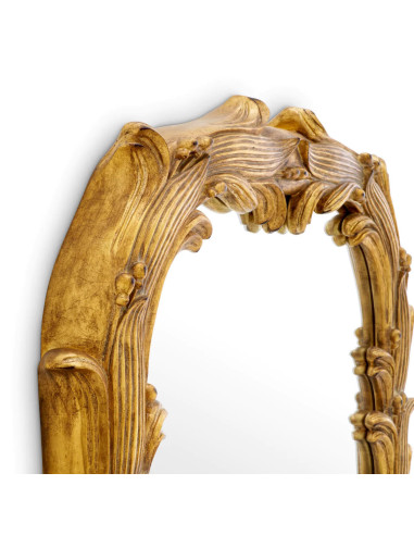 Mirror, antique gold leaf.