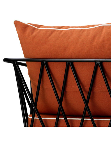 Pair of outdoor armchairs, black...