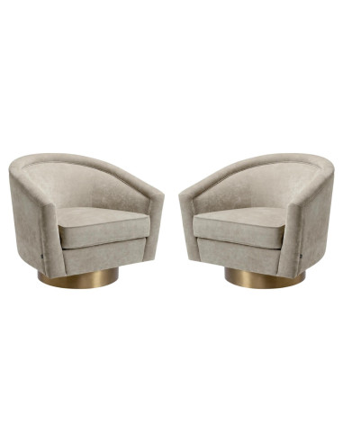 Paire de fauteuils, base pivotante...