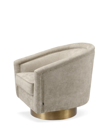 Pair of armchairs, swivel base in...