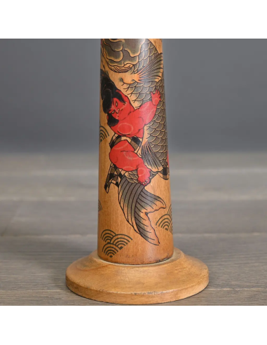 Tattooed wooden arm
