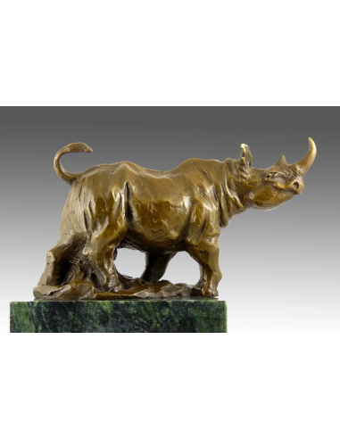 Rhinoceros sculpture, bronze statue,...