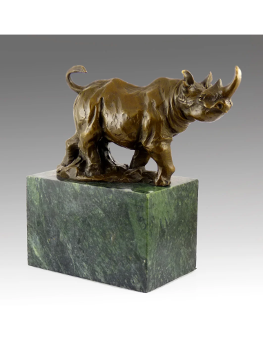 Rhinoceros sculpture, bronze statue,...