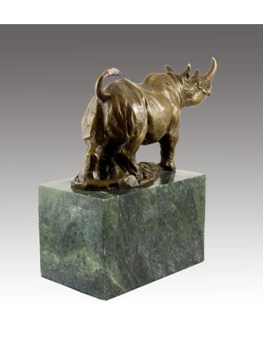 Rhinoceros sculpture, bronze statue,...
