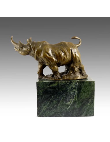 Rhinoceros sculpture, bronze statue,...