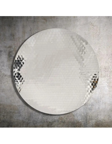 Contemporary wall mirror in silver...