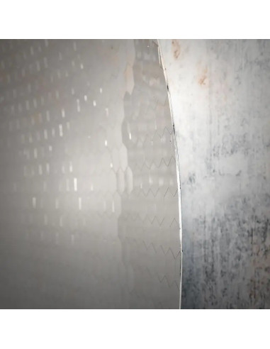 Contemporary silver hexagonal glass...