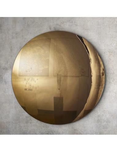 Gold-plated concave parabolic mirror,...