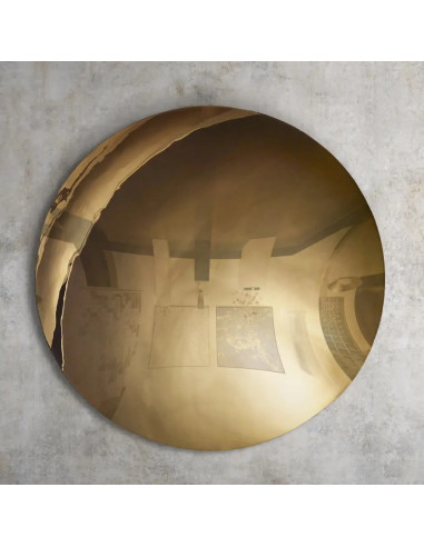 Gold-plated concave parabolic mirror,...