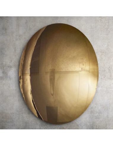 Gold-plated concave parabolic mirror,...