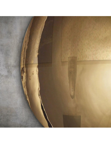 Gold-plated concave parabolic mirror,...