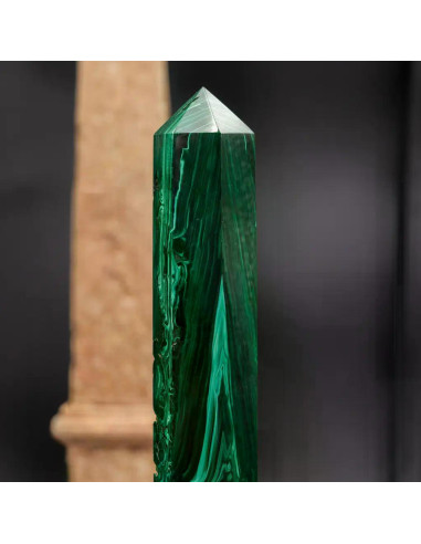 Base obelisco in malachite