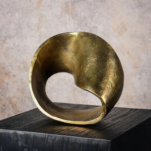 镀金金属当代雕塑莫比乌斯结，S 尺寸 2