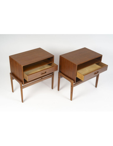 Paire de chevet des années 1970, Danois.