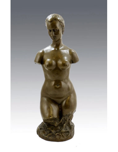 Bronze sculpture of a female torso