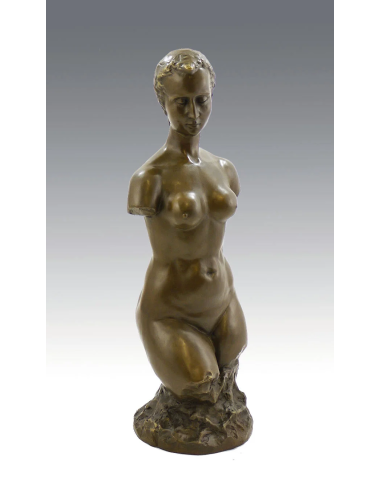 Bronze sculpture of a female torso