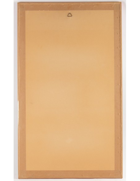 Seta, pittura cinese, xixth secolo, scena tempio, asie