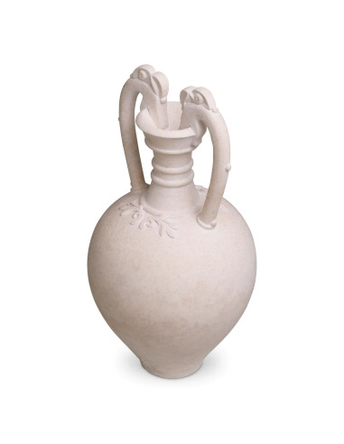 一套两个花瓶，饰面为石器，雕塑装饰品