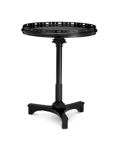 Design side table, black waxed finish