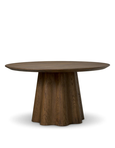 Eettafel, eiken donkerbruin gefineerd