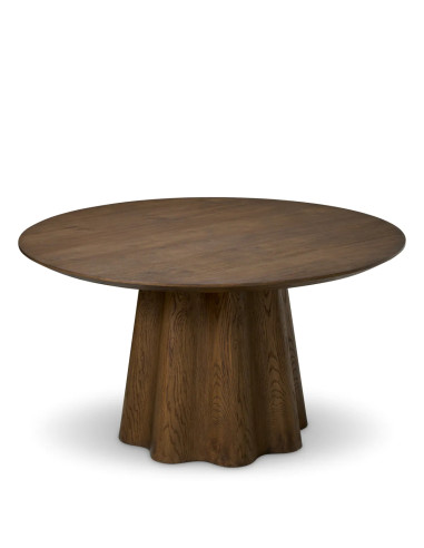 Dining table, dark brown oak veneer