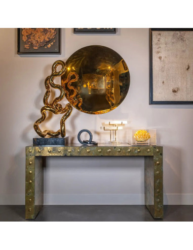 Console miroir oxydé à bulles...