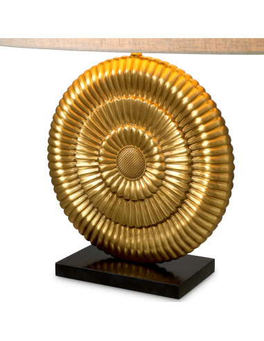 Lampe de table, finition couleur or...