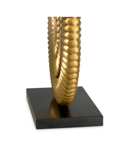 Candeeiro de mesa, acabamento dourado...