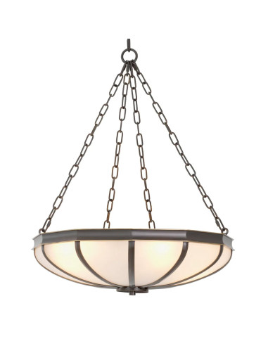 Lustre, finition bronze avec verre...