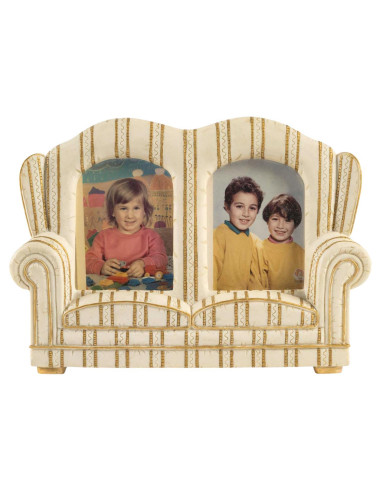 1960s photo frame for two resin photos.