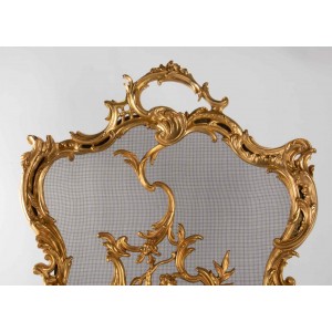 Importante chimenea de bronce dorado del siglo XIX, época de Napoleón III, gran decoración 2