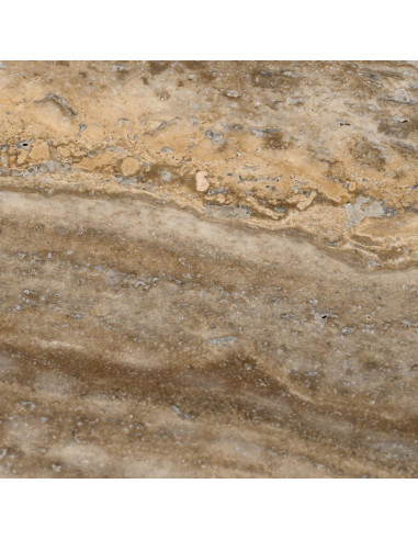 Console table, silver travertine top