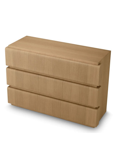 Chest of 3 drawers, natural oak veneer