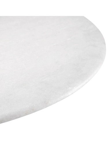 Side table with a white marble top...