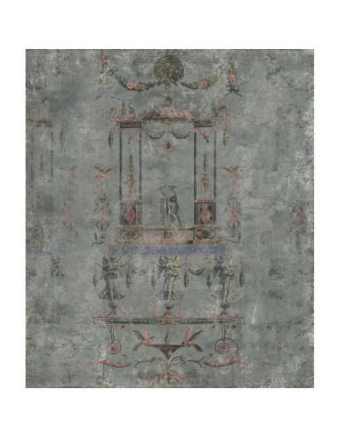 装饰性全景，画布上的图案，19 世纪风格