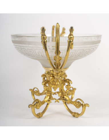 镀金青铜水晶碗，19 世纪，拿破仑三世时期。