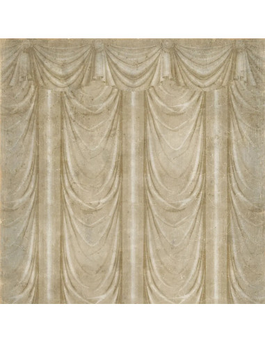 Panoramic beige drape on...