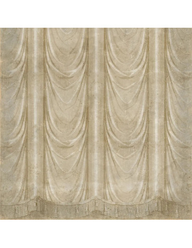 Panoramic beige drape on...