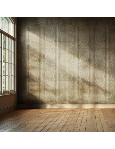 Panoramic decorative drape in...