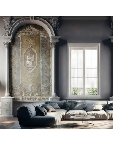Antique paper panoramic wall decor