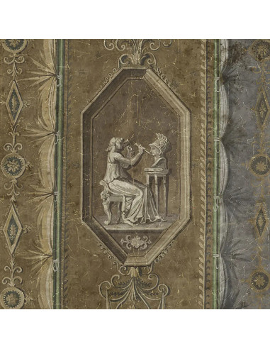 Antique paper panoramic wall decor