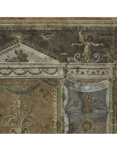 Antique paper panoramic wall decor
